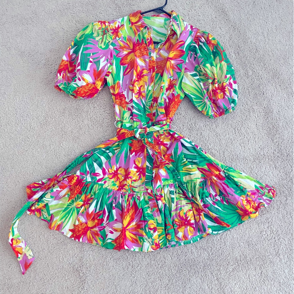 Flying Tomato button up dress with belt size M